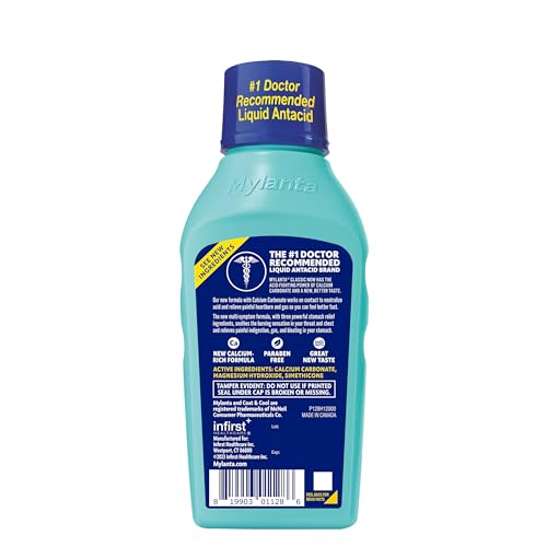  Mylanta Heartburn and Gas Relief Liquid Antacid Classic Flavor for Relief on the Go, 12 Fluid Ounce
| Mylanta Heartburn