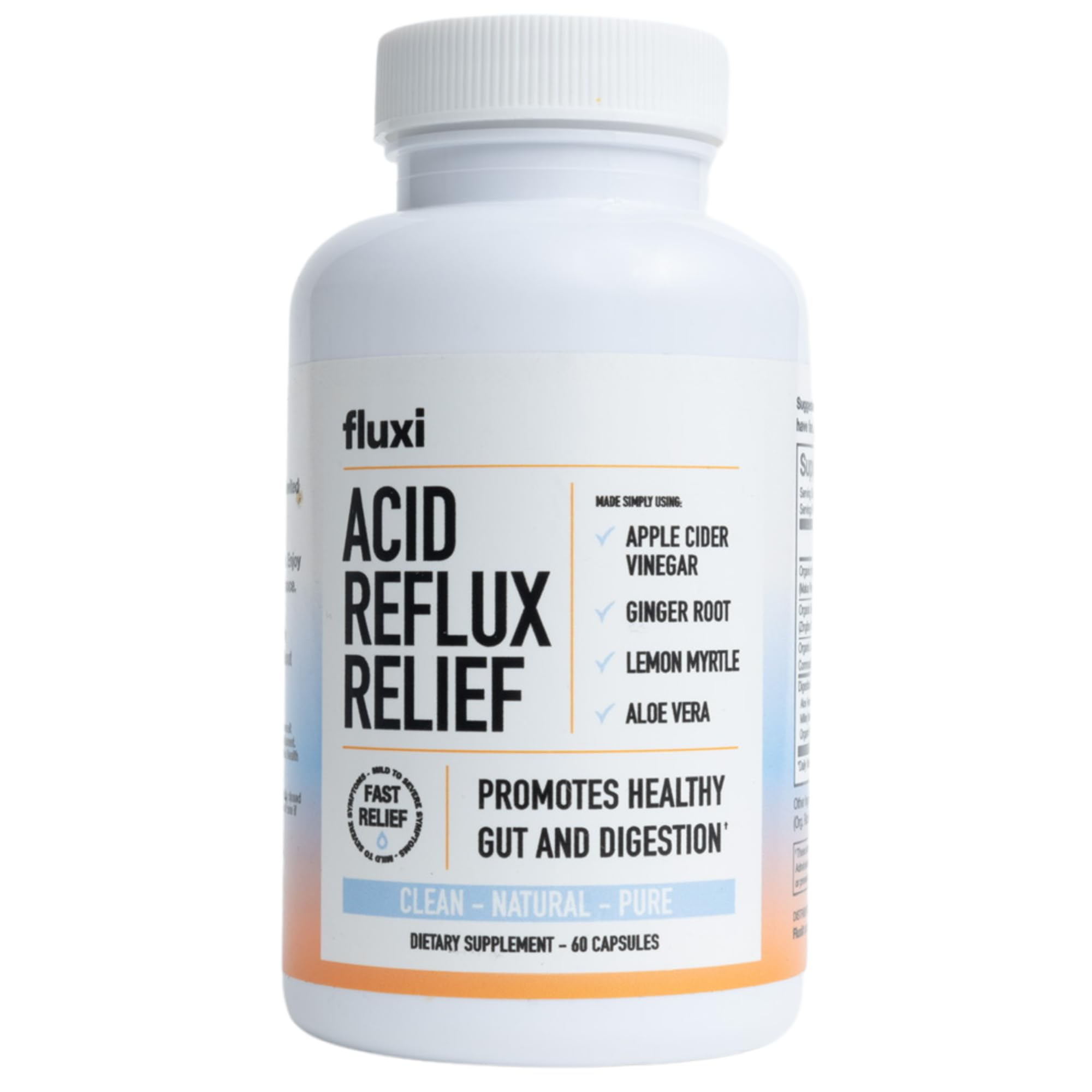  Fluxi Acid Reflux Relief Capsules with Apple Cider Vinegar Ginger Root & Lemon Myrtle for Gas, Bloating and Digestion
|